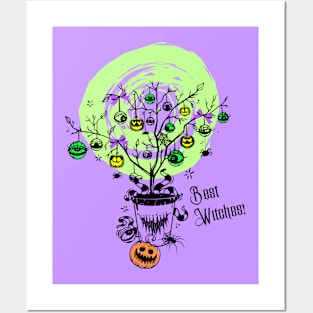 Best Witches Halloween Tree Posters and Art